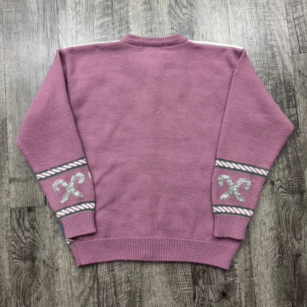 Vintage Alfred Dunner Christmas Gingerbread Village Grandma Cardigan Sweater PM - Picture 2 of 6